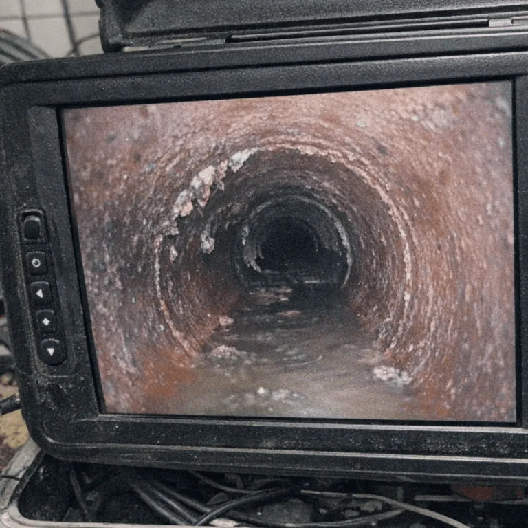 Monitor-Bild einer TV-Kanalinspektion